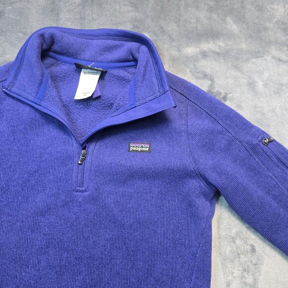 Patagonia Sweater Womens XS Purple Better Sweater 1/4 Zip Fleece Pullover Layer - Picture 6 of 11